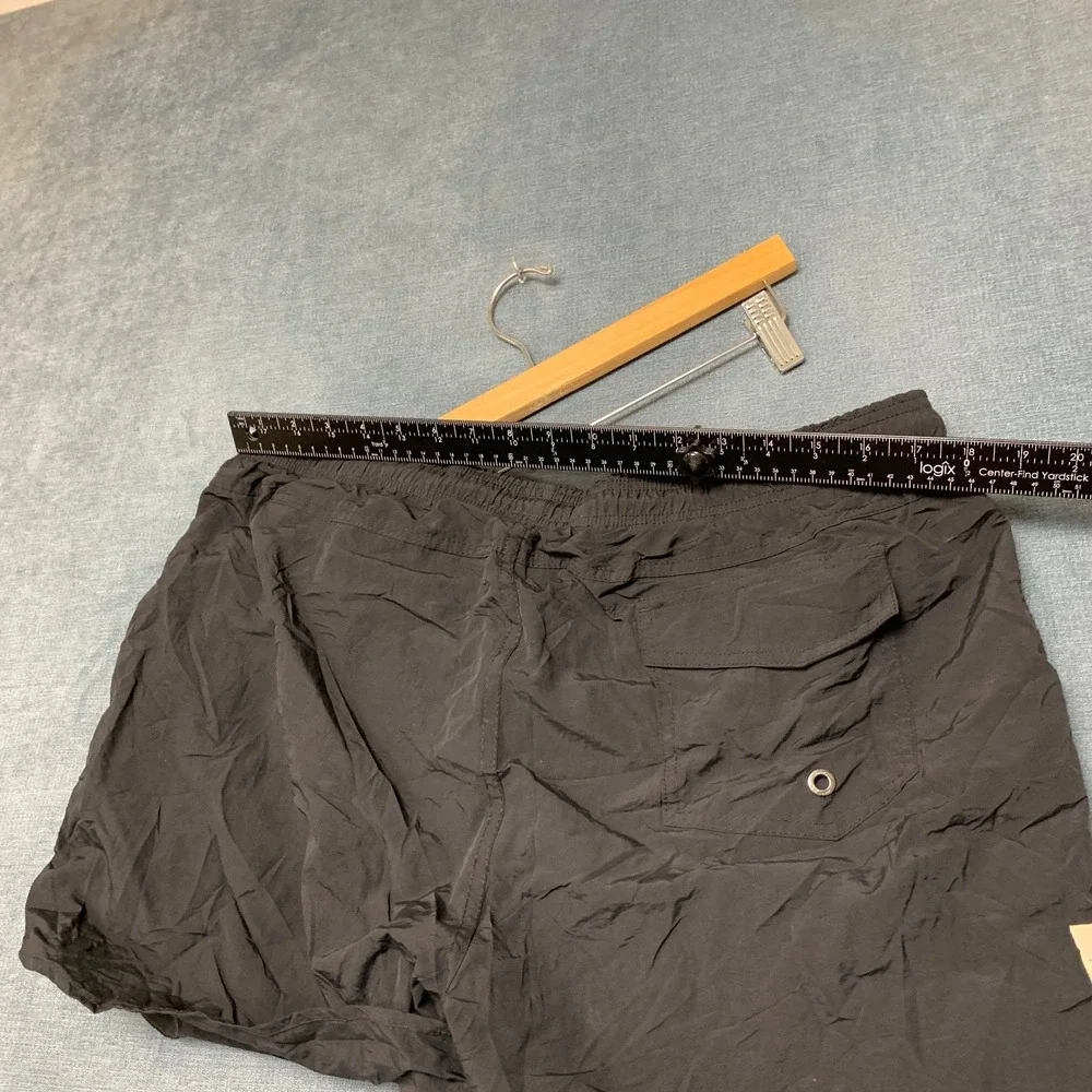Maamgic Swim Shorts Mens 2XL Black Stretch Slash Pocket Drawstring Summer Wear
